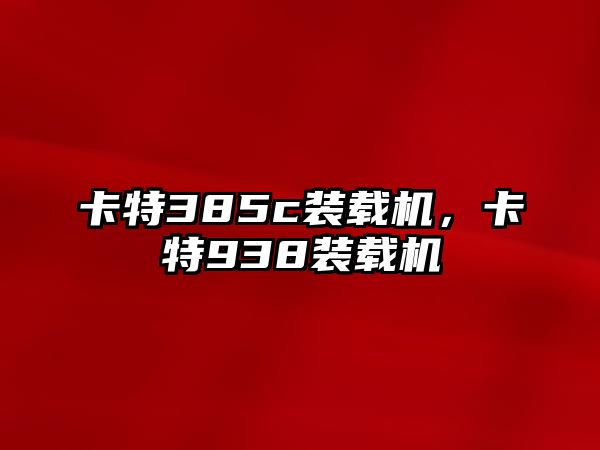 卡特385c裝載機(jī)，卡特938裝載機(jī)