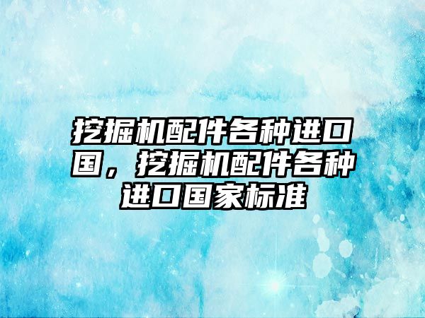 挖掘機配件各種進(jìn)口國，挖掘機配件各種進(jìn)口國家標(biāo)準(zhǔn)