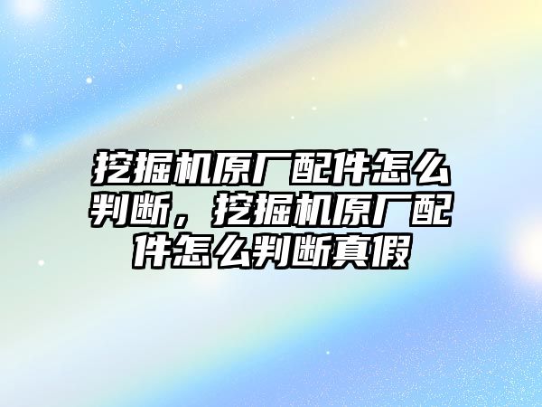 挖掘機原廠配件怎么判斷，挖掘機原廠配件怎么判斷真假