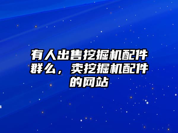 有人出售挖掘機(jī)配件群么，賣(mài)挖掘機(jī)配件的網(wǎng)站