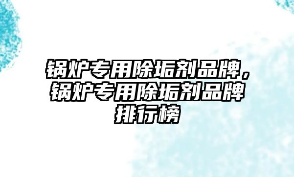 鍋爐專用除垢劑品牌，鍋爐專用除垢劑品牌排行榜