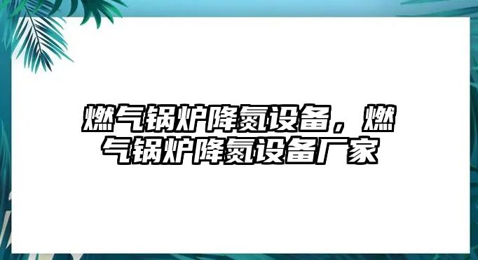 燃氣鍋爐降氮設備，燃氣鍋爐降氮設備廠家