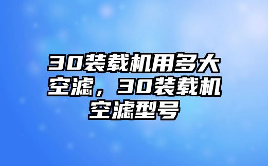 30裝載機(jī)用多大空濾，30裝載機(jī)空濾型號(hào)