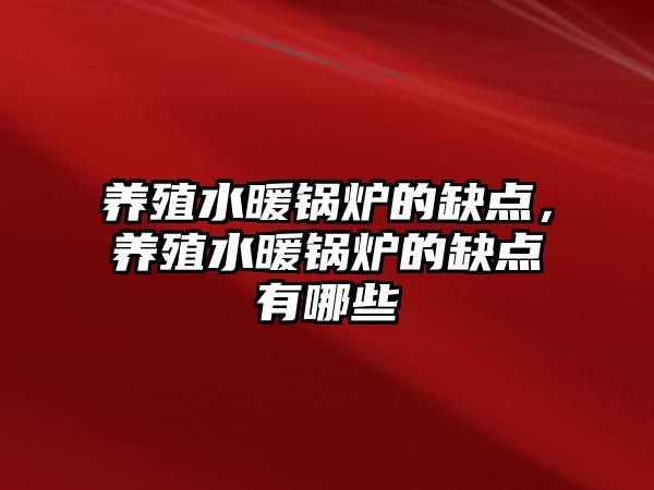 養(yǎng)殖水暖鍋爐的缺點，養(yǎng)殖水暖鍋爐的缺點有哪些