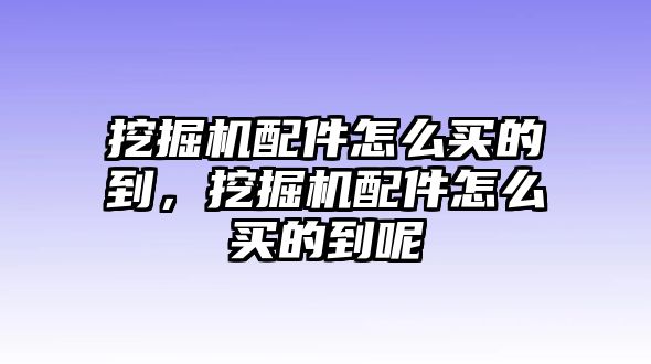 挖掘機(jī)配件怎么買的到，挖掘機(jī)配件怎么買的到呢