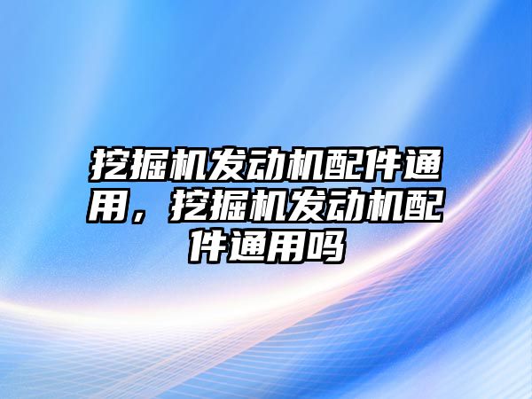 挖掘機(jī)發(fā)動機(jī)配件通用，挖掘機(jī)發(fā)動機(jī)配件通用嗎