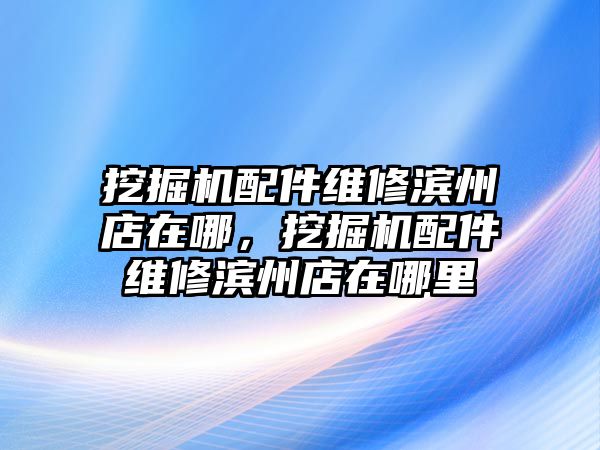 挖掘機(jī)配件維修濱州店在哪，挖掘機(jī)配件維修濱州店在哪里