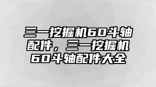 三一挖掘機(jī)60斗軸配件，三一挖掘機(jī)60斗軸配件大全