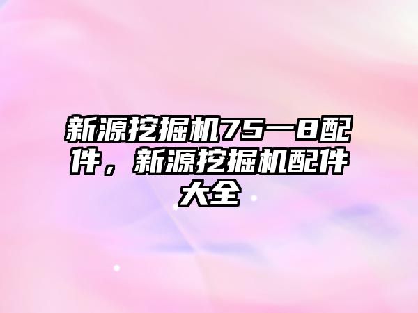 新源挖掘機(jī)75一8配件，新源挖掘機(jī)配件大全