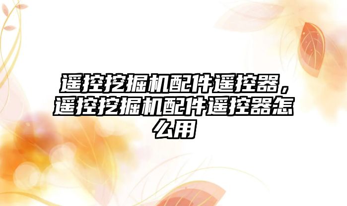 遙控挖掘機配件遙控器，遙控挖掘機配件遙控器怎么用