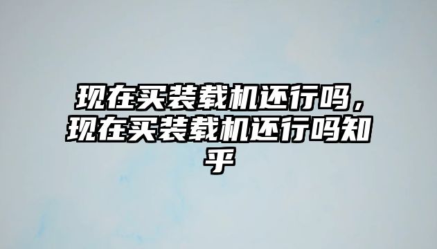 現(xiàn)在買(mǎi)裝載機(jī)還行嗎，現(xiàn)在買(mǎi)裝載機(jī)還行嗎知乎