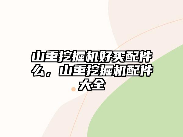 山重挖掘機好買配件么，山重挖掘機配件大全