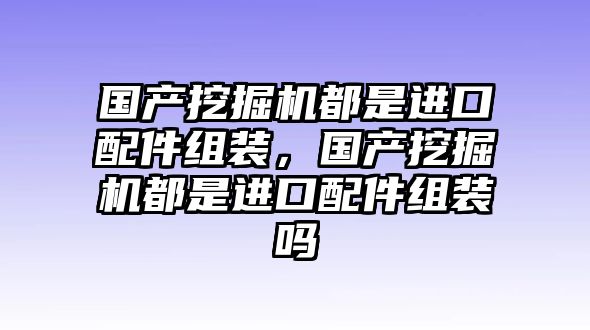 國(guó)產(chǎn)挖掘機(jī)都是進(jìn)口配件組裝，國(guó)產(chǎn)挖掘機(jī)都是進(jìn)口配件組裝嗎