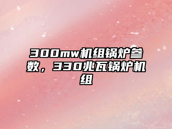 300mw機(jī)組鍋爐參數(shù)，330兆瓦鍋爐機(jī)組