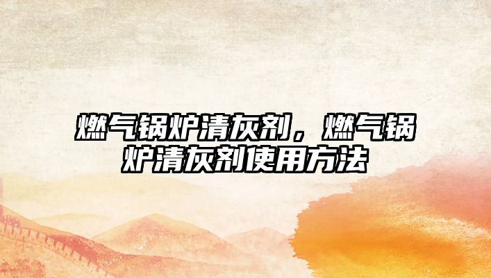 燃?xì)忮仩t清灰劑，燃?xì)忮仩t清灰劑使用方法