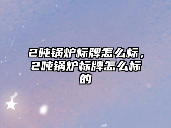 2噸鍋爐標(biāo)牌怎么標(biāo)，2噸鍋爐標(biāo)牌怎么標(biāo)的