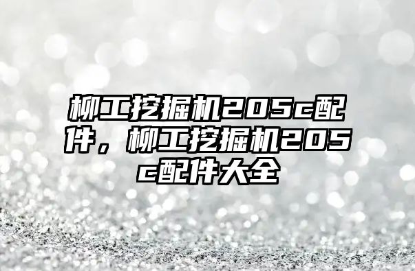 柳工挖掘機(jī)205c配件，柳工挖掘機(jī)205c配件大全