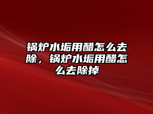 鍋爐水垢用醋怎么去除，鍋爐水垢用醋怎么去除掉