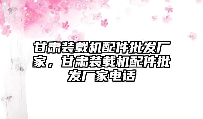 甘肅裝載機(jī)配件批發(fā)廠家，甘肅裝載機(jī)配件批發(fā)廠家電話