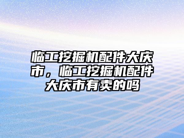 臨工挖掘機配件大慶市，臨工挖掘機配件大慶市有賣的嗎