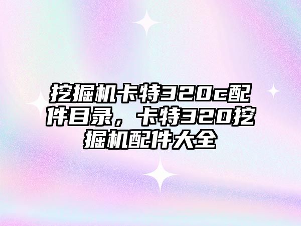 挖掘機(jī)卡特320c配件目錄，卡特320挖掘機(jī)配件大全