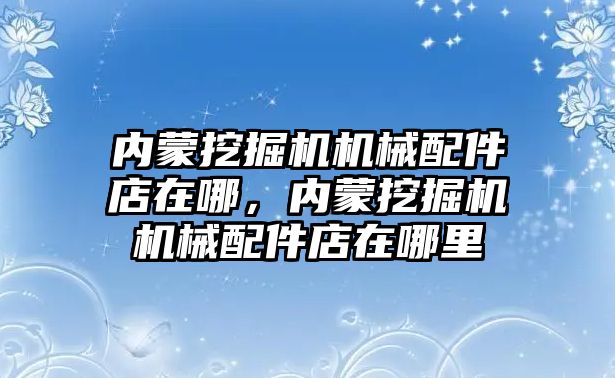 內(nèi)蒙挖掘機機械配件店在哪，內(nèi)蒙挖掘機機械配件店在哪里