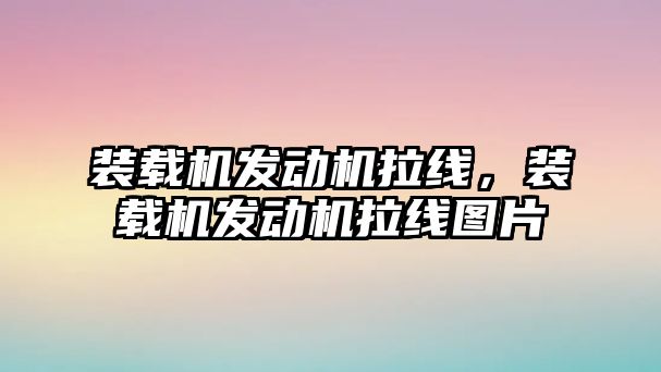 裝載機發(fā)動機拉線，裝載機發(fā)動機拉線圖片