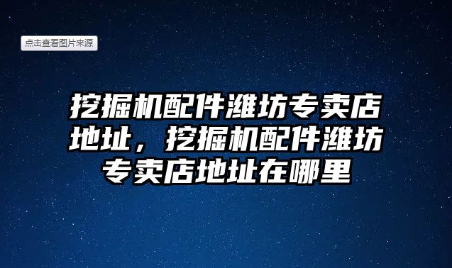 挖掘機配件濰坊專賣店地址，挖掘機配件濰坊專賣店地址在哪里