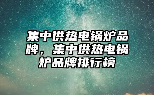 集中供熱電鍋爐品牌，集中供熱電鍋爐品牌排行榜