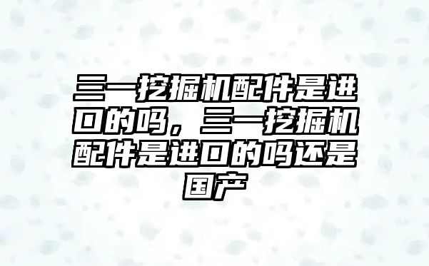 三一挖掘機配件是進口的嗎，三一挖掘機配件是進口的嗎還是國產(chǎn)