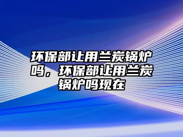 環(huán)保部讓用蘭炭鍋爐嗎，環(huán)保部讓用蘭炭鍋爐嗎現(xiàn)在