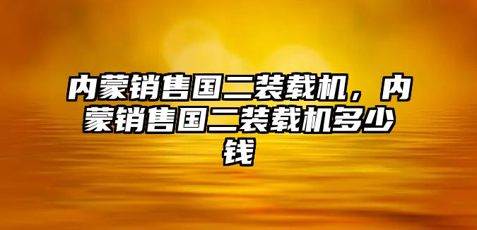 內蒙銷售國二裝載機，內蒙銷售國二裝載機多少錢