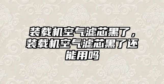 裝載機空氣濾芯黑了，裝載機空氣濾芯黑了還能用嗎