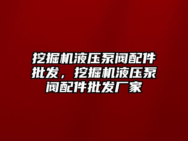 挖掘機液壓泵閥配件批發(fā)，挖掘機液壓泵閥配件批發(fā)廠家