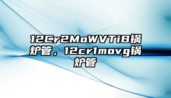 12Cr2MoWVTiB鍋爐管，12cr1movg鍋爐管