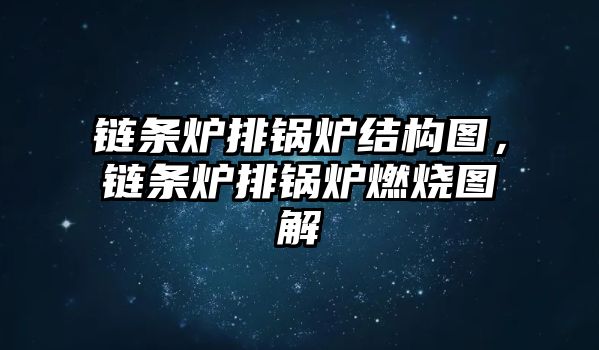 鏈條爐排鍋爐結構圖，鏈條爐排鍋爐燃燒圖解