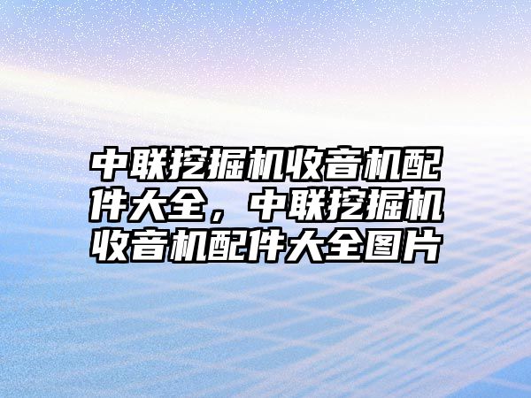 中聯(lián)挖掘機收音機配件大全，中聯(lián)挖掘機收音機配件大全圖片