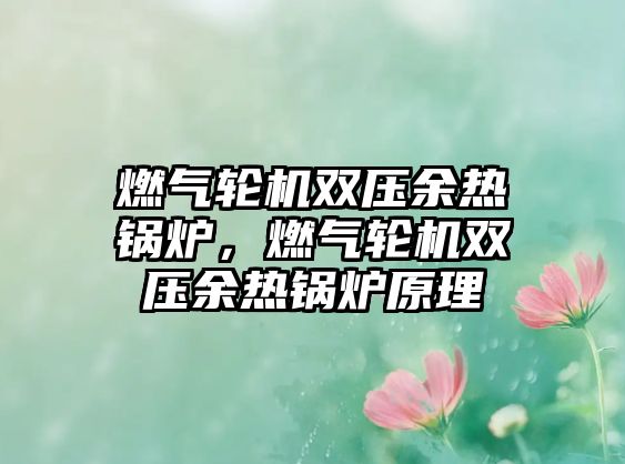 燃?xì)廨啓C(jī)雙壓余熱鍋爐，燃?xì)廨啓C(jī)雙壓余熱鍋爐原理