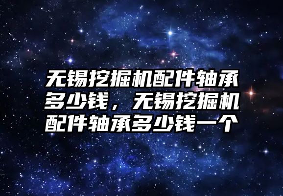 無錫挖掘機配件軸承多少錢，無錫挖掘機配件軸承多少錢一個