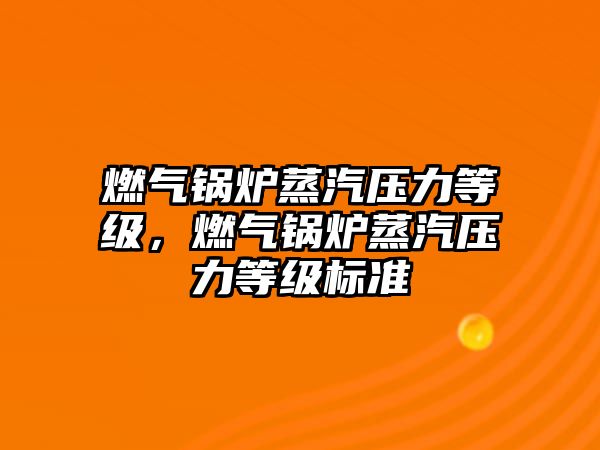 燃氣鍋爐蒸汽壓力等級，燃氣鍋爐蒸汽壓力等級標準