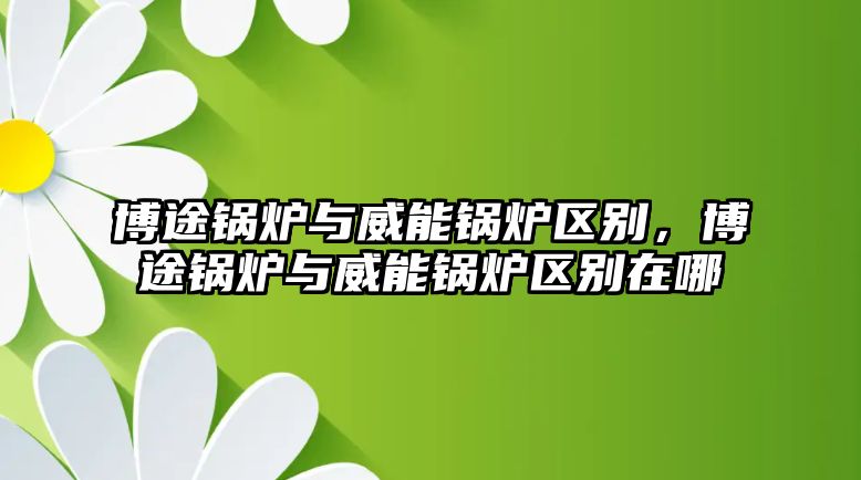 博途鍋爐與威能鍋爐區(qū)別，博途鍋爐與威能鍋爐區(qū)別在哪