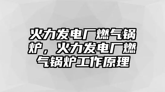 火力發(fā)電廠燃氣鍋爐，火力發(fā)電廠燃氣鍋爐工作原理