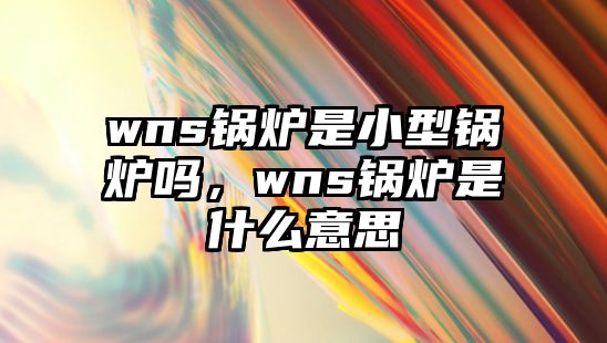 wns鍋爐是小型鍋爐嗎，wns鍋爐是什么意思