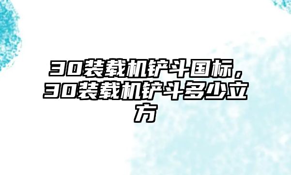 30裝載機(jī)鏟斗國(guó)標(biāo)，30裝載機(jī)鏟斗多少立方