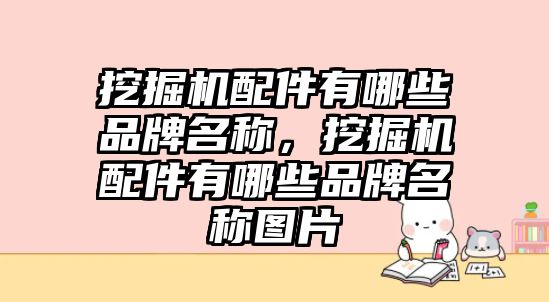 挖掘機配件有哪些品牌名稱，挖掘機配件有哪些品牌名稱圖片