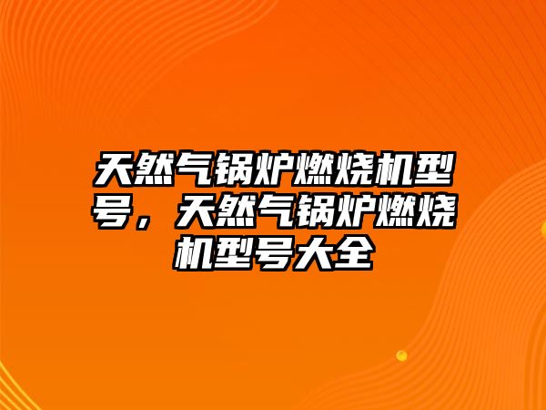 天然氣鍋爐燃燒機(jī)型號(hào)，天然氣鍋爐燃燒機(jī)型號(hào)大全