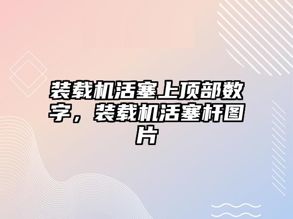 裝載機活塞上頂部數(shù)字，裝載機活塞桿圖片