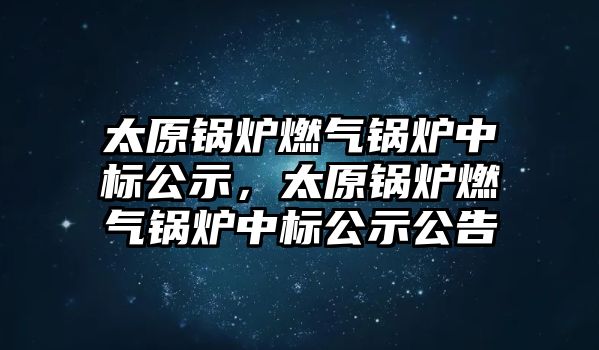 太原鍋爐燃?xì)忮仩t中標(biāo)公示，太原鍋爐燃?xì)忮仩t中標(biāo)公示公告