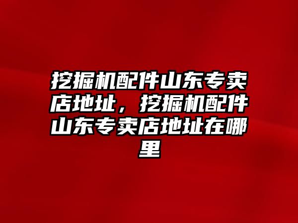 挖掘機(jī)配件山東專賣店地址，挖掘機(jī)配件山東專賣店地址在哪里