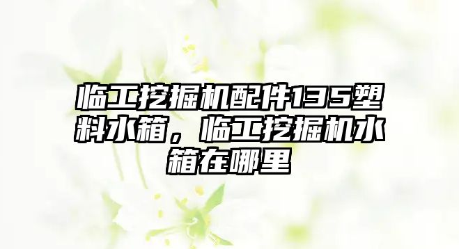 臨工挖掘機(jī)配件135塑料水箱，臨工挖掘機(jī)水箱在哪里